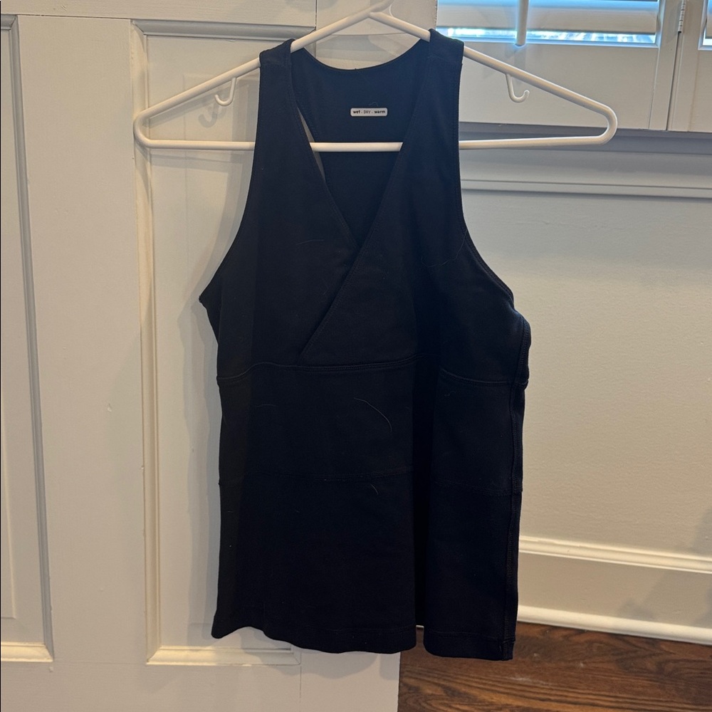 lululemon athletica Black Sleeveless Wrap Tank